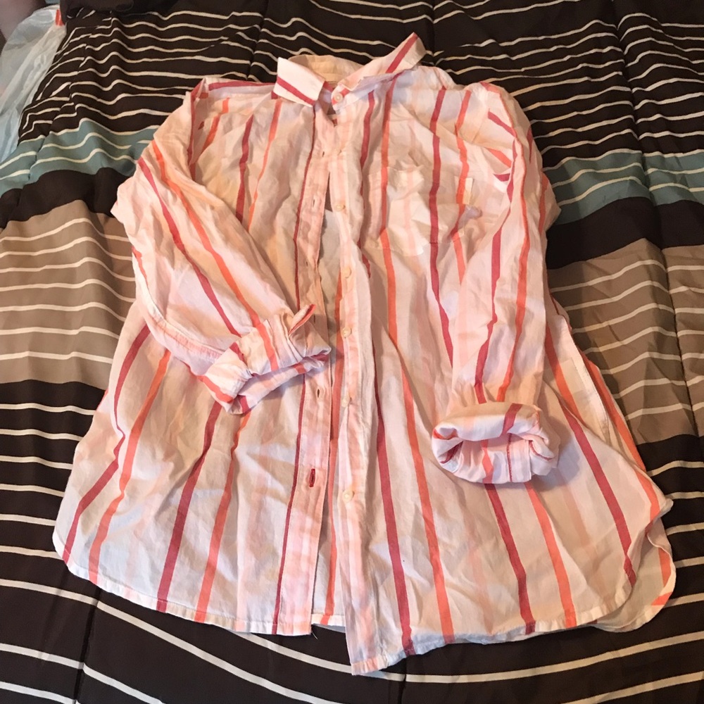 Pink Stripe Button Down